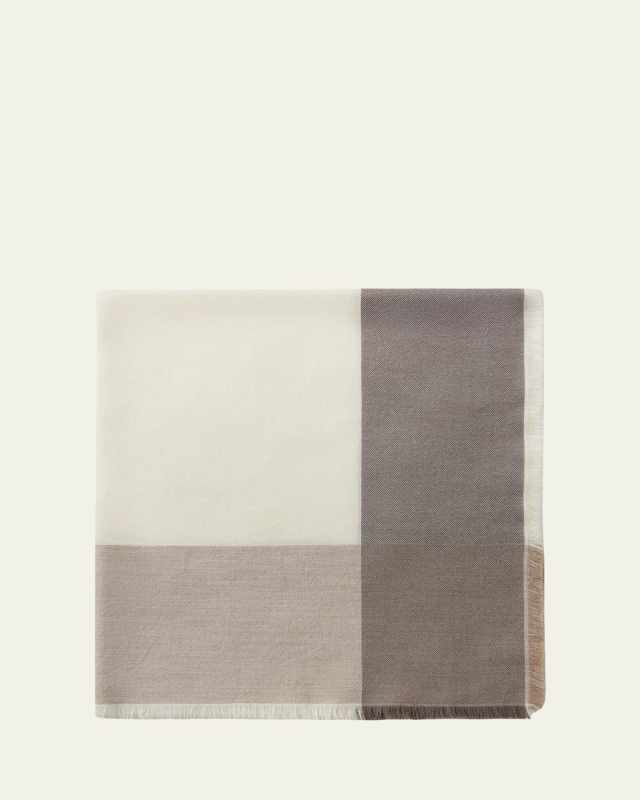 Quadrilatero Del Cashmere-Silk Scarf